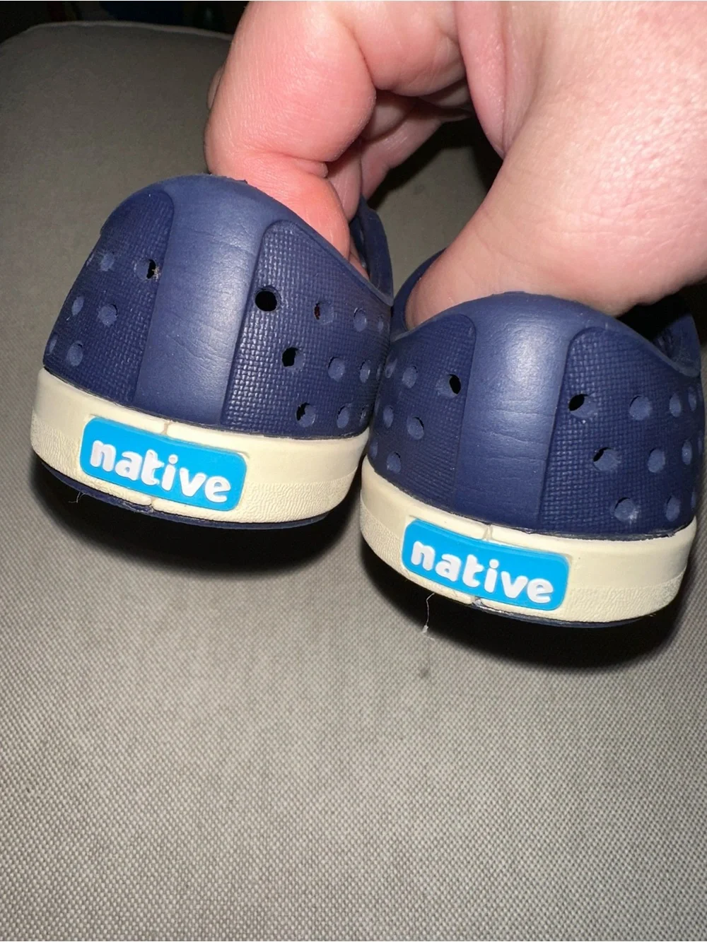 Native Jefferson Slip-On Kids Shoes in Navy